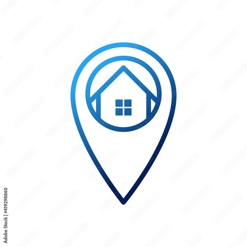 Home Logo icon vector design illustration. House with Location design concept for Home, Real Estate, Building, Apartment, construction and architecture business. Modern Home Location design concept. Home Logo icon vector design illustration. House with Location design concept for Home, Real Estate, Building, Apartment, construction and architecture business. Modern Home Location design concept.