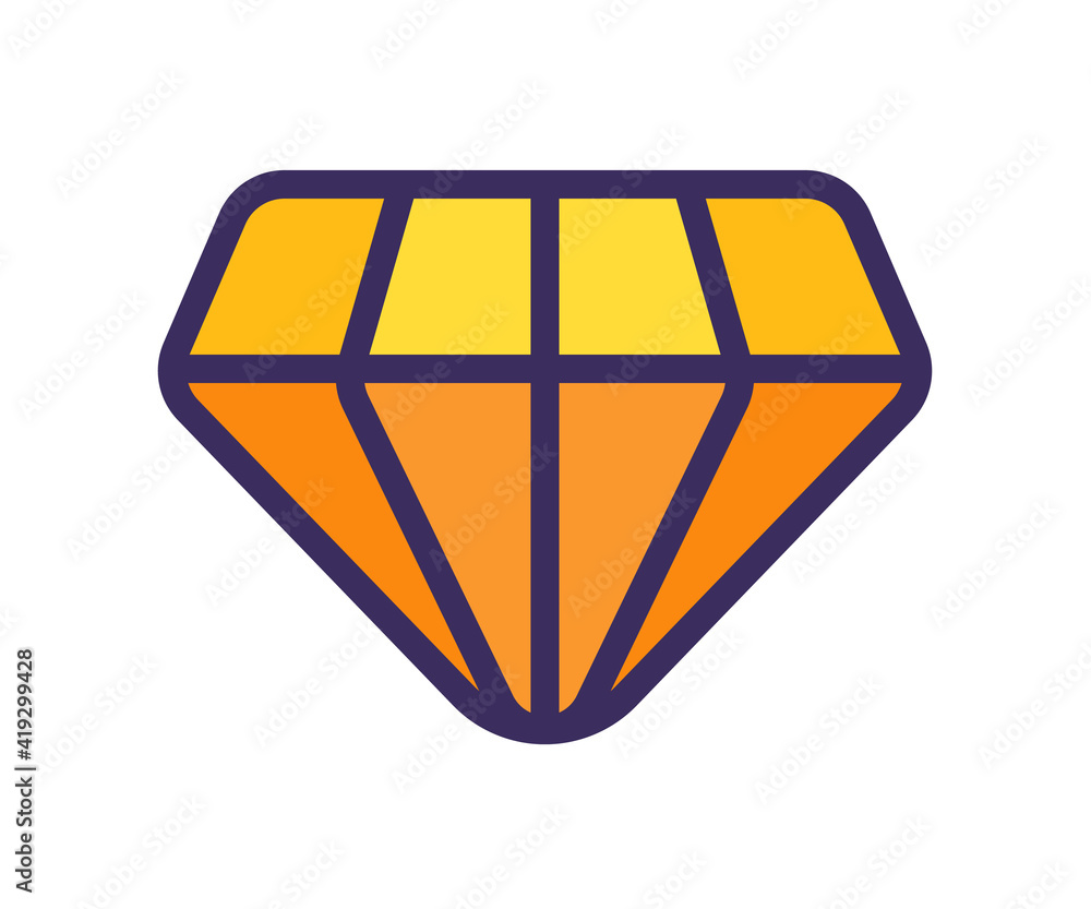 diamond gem valuable single isolated icon with filled line style diamond gem valuable single isolated icon with filled line style