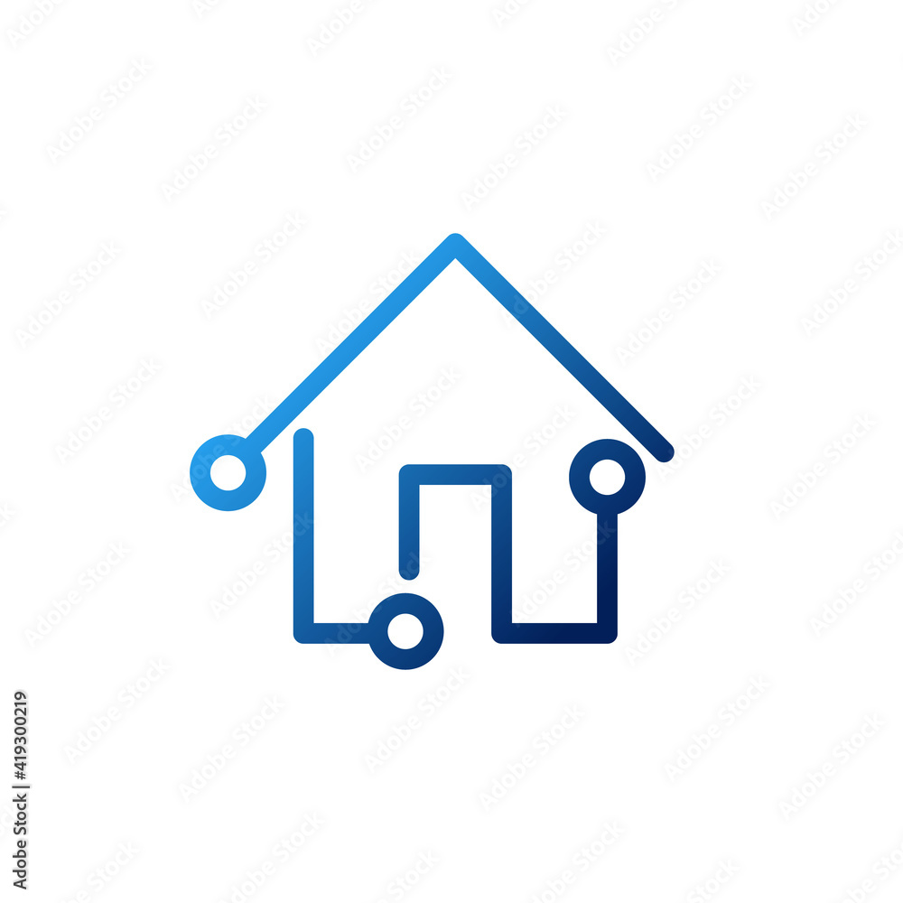 Smart Home Connection Icon Logo Vector design illustration. Smart home logo icon with wireless connection concept. Trendy Smart House vector icon flat design for website, symbol, logo, sign, app, UI Smart Home Connection Icon Logo Vector design illustration. Smart home logo icon with wireless connection concept. Trendy Smart House vector icon flat design for website, symbol, logo, sign, app, UI