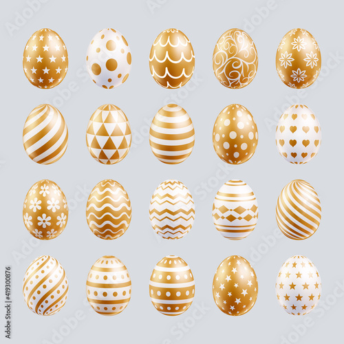 easter eggs gold color