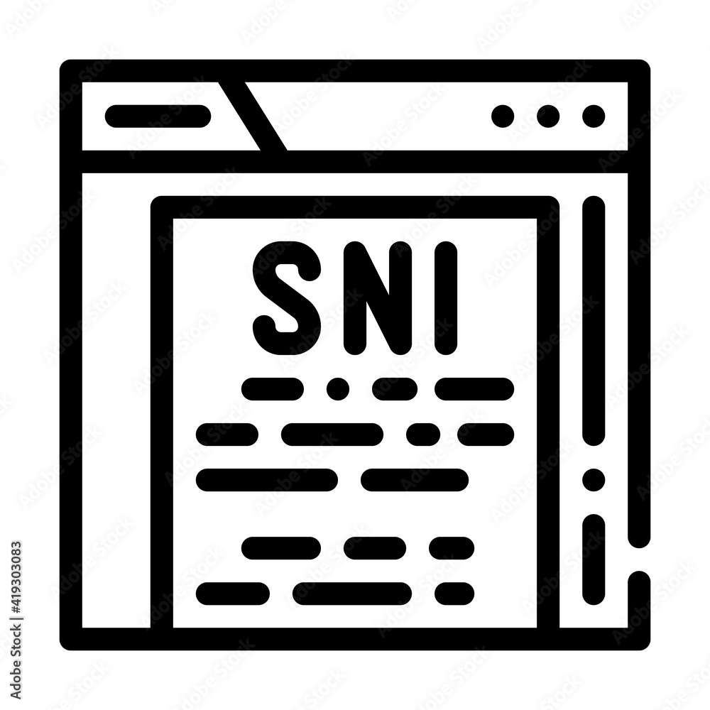 sni protocol line icon vector illustration line sni protocol line icon vector illustration line