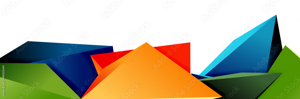 Triangle mosaic abstract background, 3d triangular low poly shapes. Geometric vector illustration for covers, banners, flyers and posters and other Triangle mosaic abstract background, 3d triangular low poly shapes. Geometric vector illustration for covers, banners, flyers and posters and other