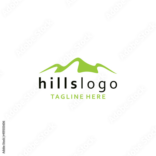Minimalist Vector Premium hill logo design