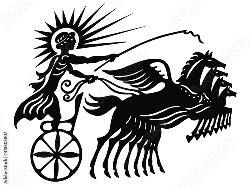 Background in the Greek style.