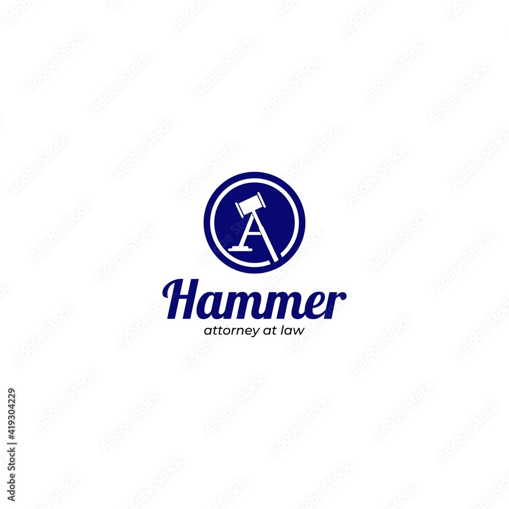 Hammer Attorney at Law Logo Design Vector Hammer Attorney at Law Logo Design Vector