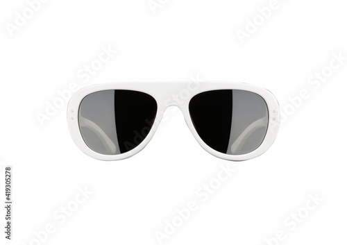 Elegant trendy sunglasses isolated on white