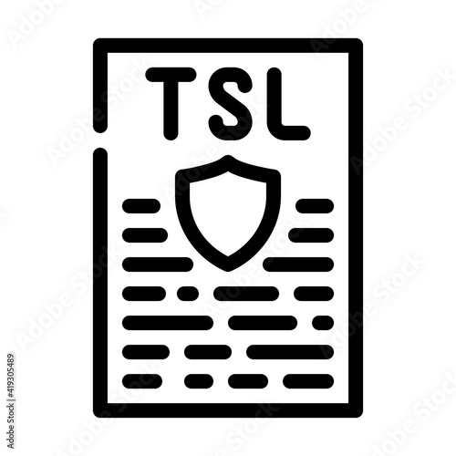 tsl protocol line icon vector illustration line