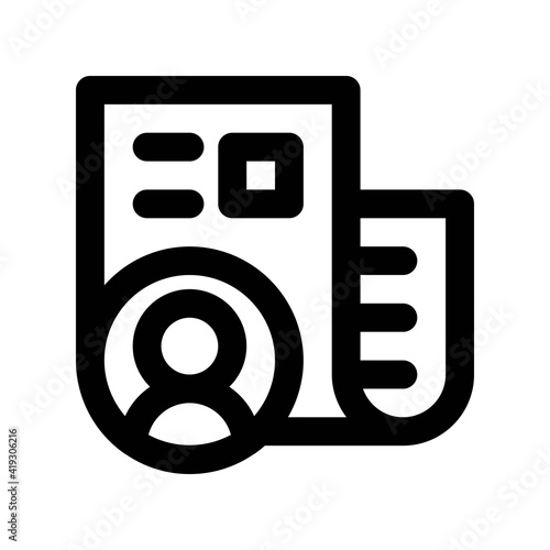 Icon Article With Style Outline