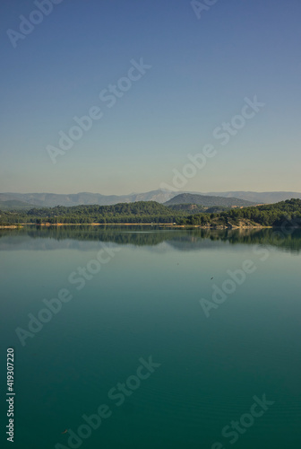 The Sichar reservoir in Ribesalbes, Castellon