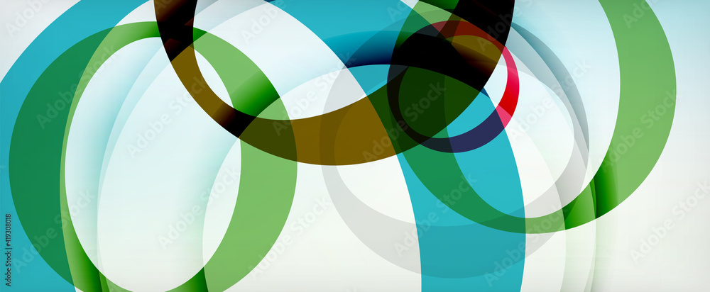 Ring geometric shapes, o letter repetition wallpaper. Abstract background for business or technology presentations, internet posters or web brochure covers Ring geometric shapes, o letter repetition wallpaper. Abstract background for business or technology presentations, internet posters or web brochure covers
