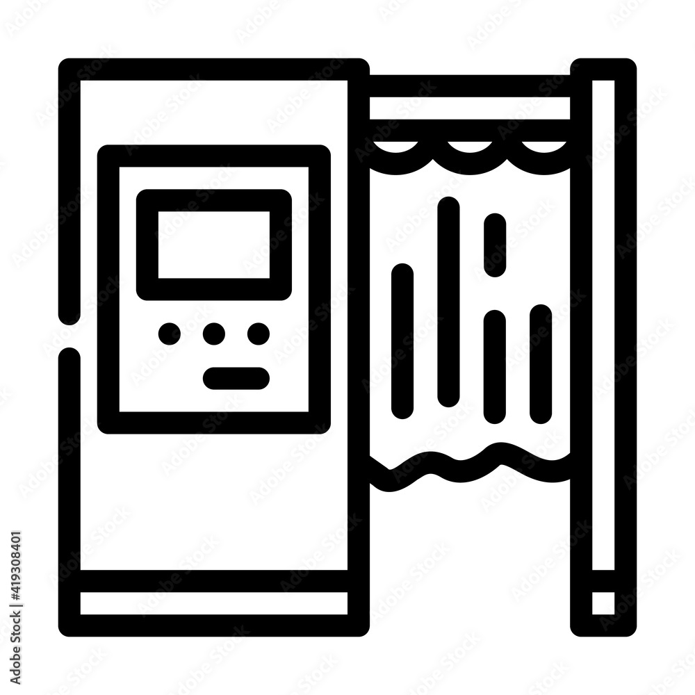 photo kiosk line icon vector illustration line