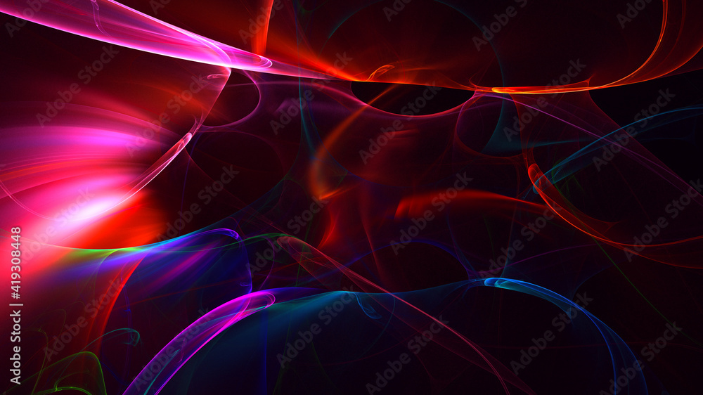 3D rendering abstract multicolor fractal light background 3D rendering abstract multicolor fractal light background
