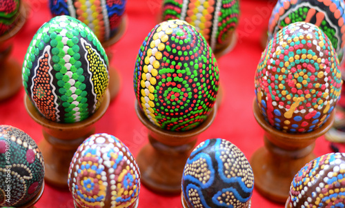 colorful traditional Easter eggs