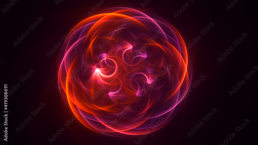 3D rendering abstract round light background 3D rendering abstract round light background