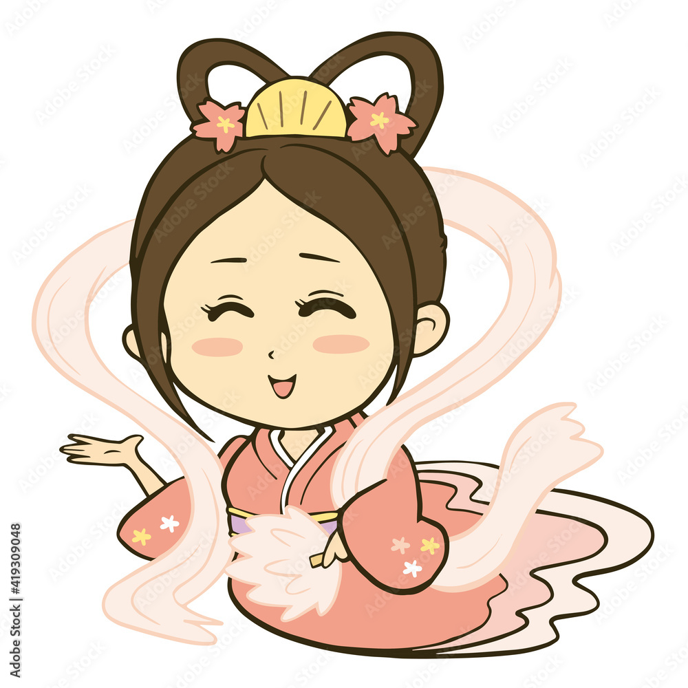 天女のイラスト _ 天女 塗り絵 – FYKH
