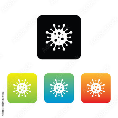 Colorful Set of Virus Icons