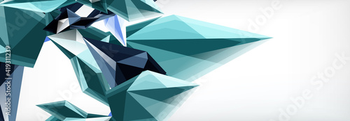Vector 3d triangles and pyramids abstract background for business or technology presentations, internet posters or web brochure covers