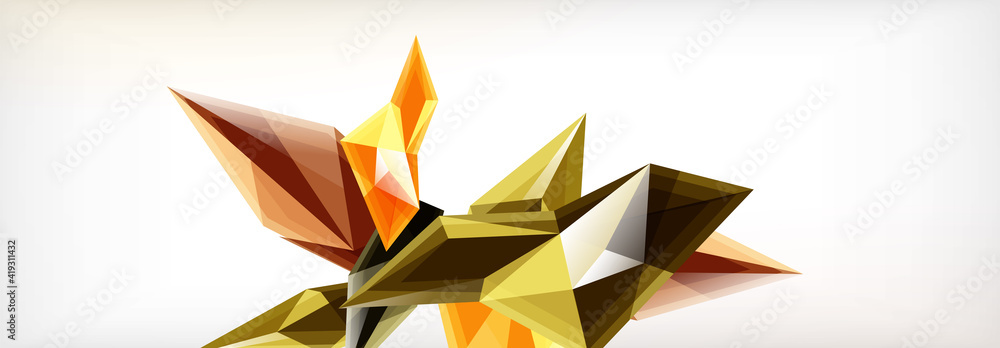 Vector 3d triangles and pyramids abstract background for business or technology presentations, internet posters or web brochure covers Vector 3d triangles and pyramids abstract background for business or technology presentations, internet posters or web brochure covers