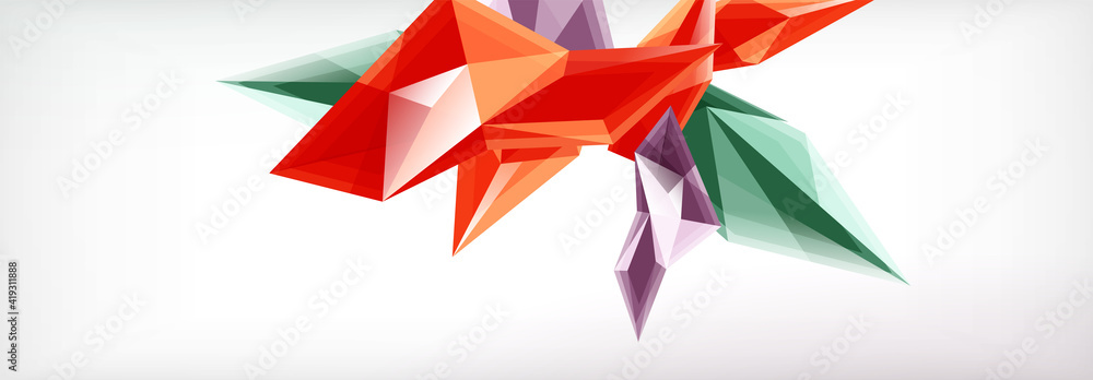 Vector 3d triangles and pyramids abstract background for business or technology presentations, internet posters or web brochure covers Vector 3d triangles and pyramids abstract background for business or technology presentations, internet posters or web brochure covers