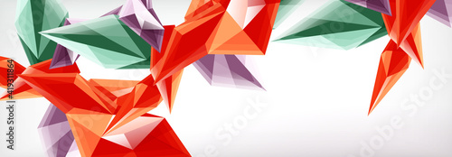 Vector 3d triangles and pyramids abstract background for business or technology presentations, internet posters or web brochure covers