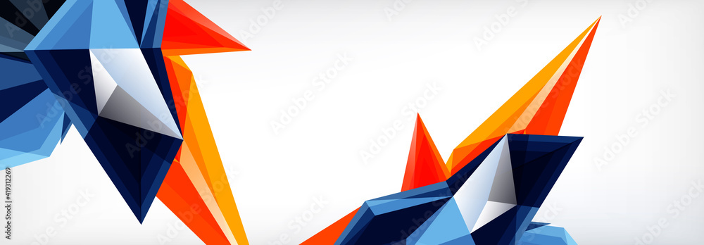 Vector 3d triangles and pyramids abstract background for business or technology presentations, internet posters or web brochure covers Vector 3d triangles and pyramids abstract background for business or technology presentations, internet posters or web brochure covers
