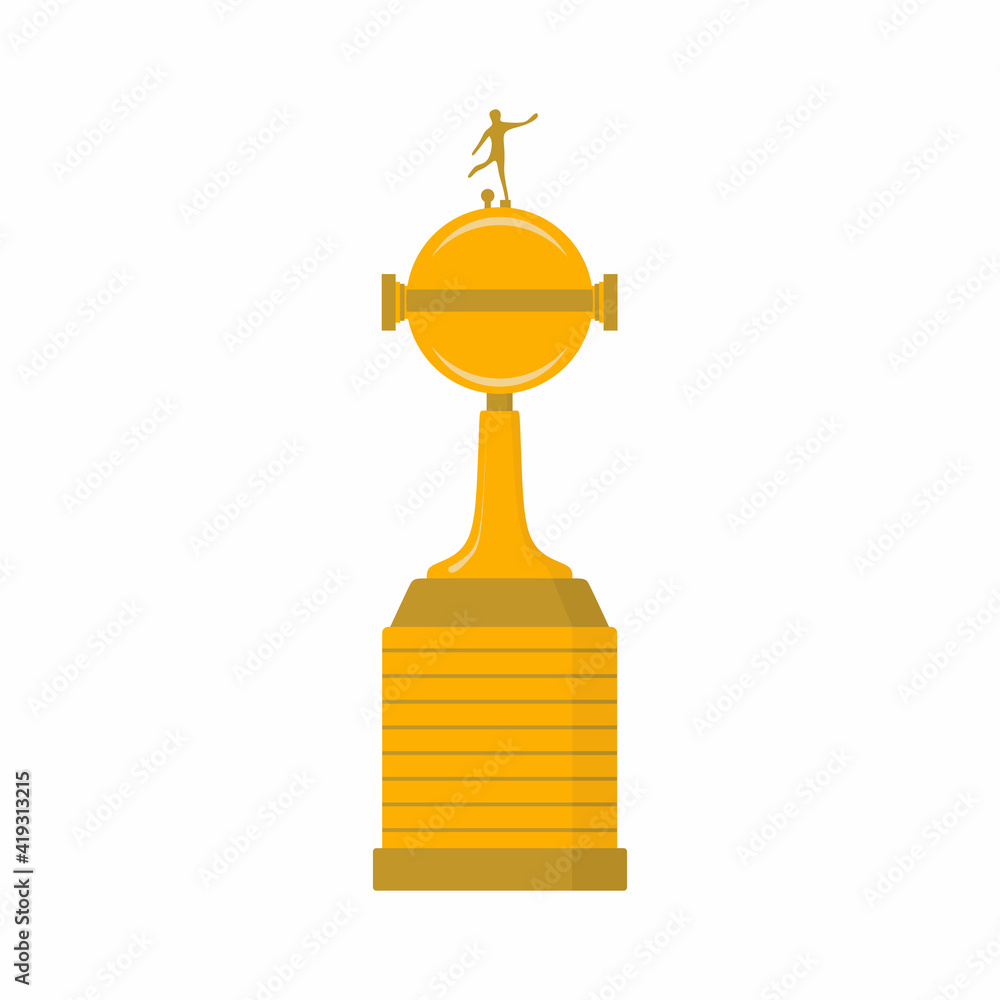 Copa libertadores trophy flat icon cartoon style Vector Image