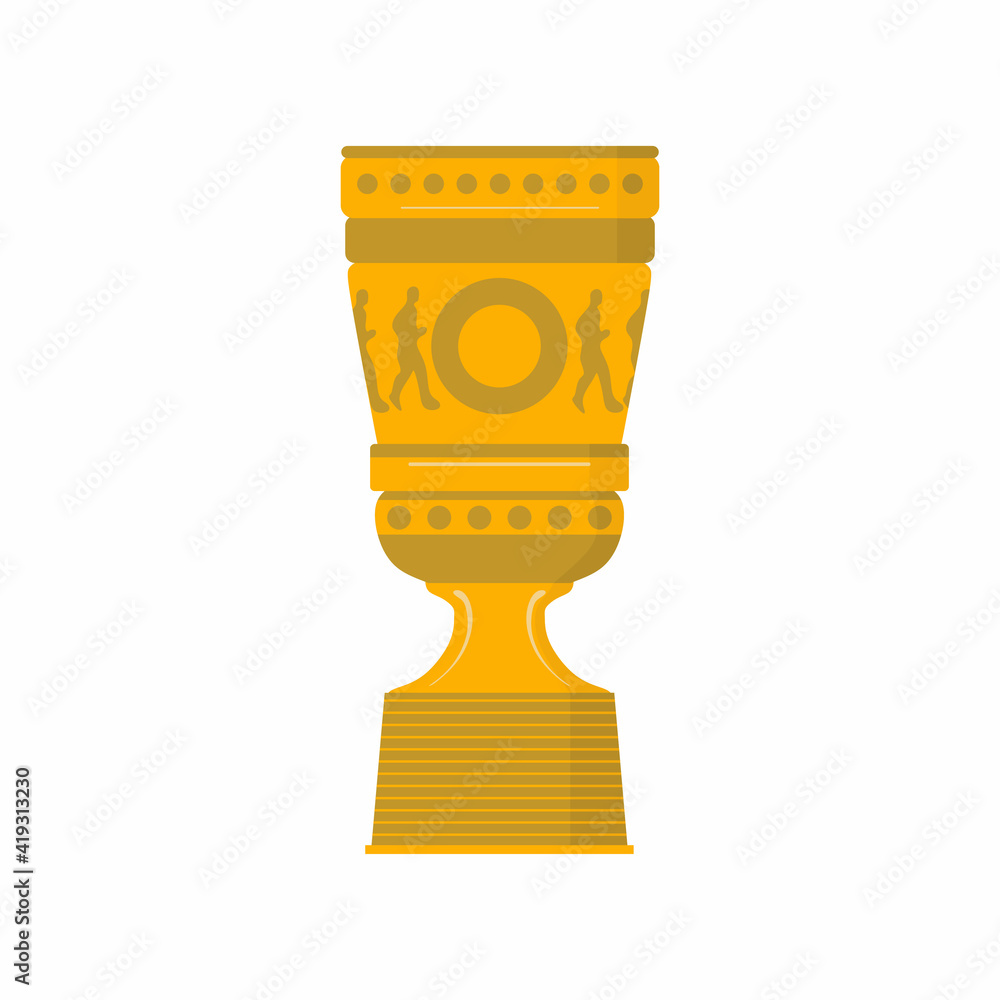 Football or soccer ball cup. The DFB-Pokal is a German knockout football  cup competition held annually by the Deutscher Fußball-Bund. Concept of  championship, league, team sport. Vector illustration Stock Vector | Adobe