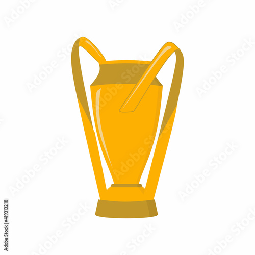 Major League Soccer cup trophy cartoon icon design isolated on white background. Premier professional soccer league in the United States and Canada. Creative soccer, champions cup concepts.