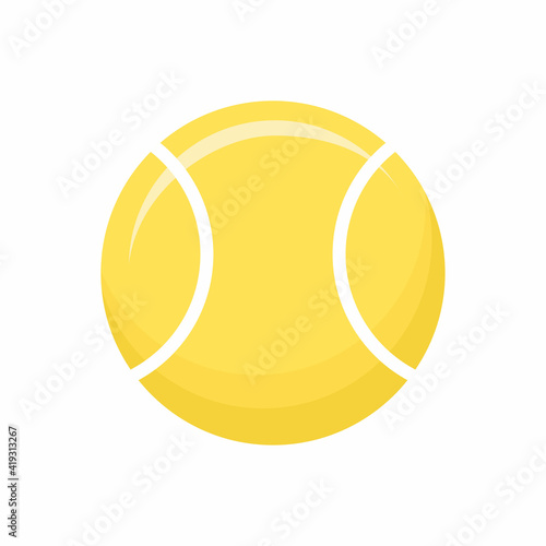 Sport tennis ball flat styl...