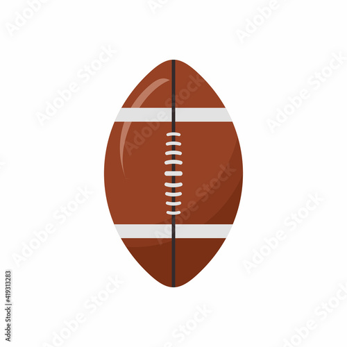 Rugby ball icon design isol...