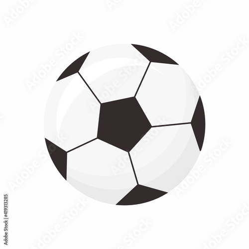 Flat icon of football ball ...