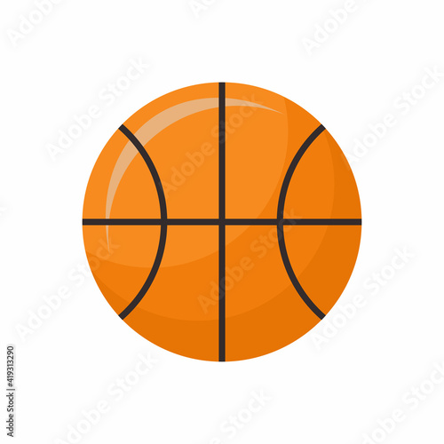 Basketball minimalistic fla...
