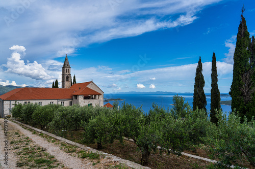 Our Lady of the Angels franciscan Monastery in Orebic, Peljesac, Croatia photo