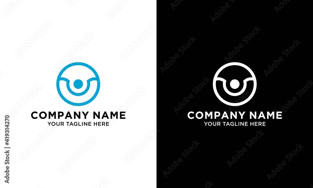 Abstract union circle shape Logo design vector template Abstract union circle shape Logo design vector template