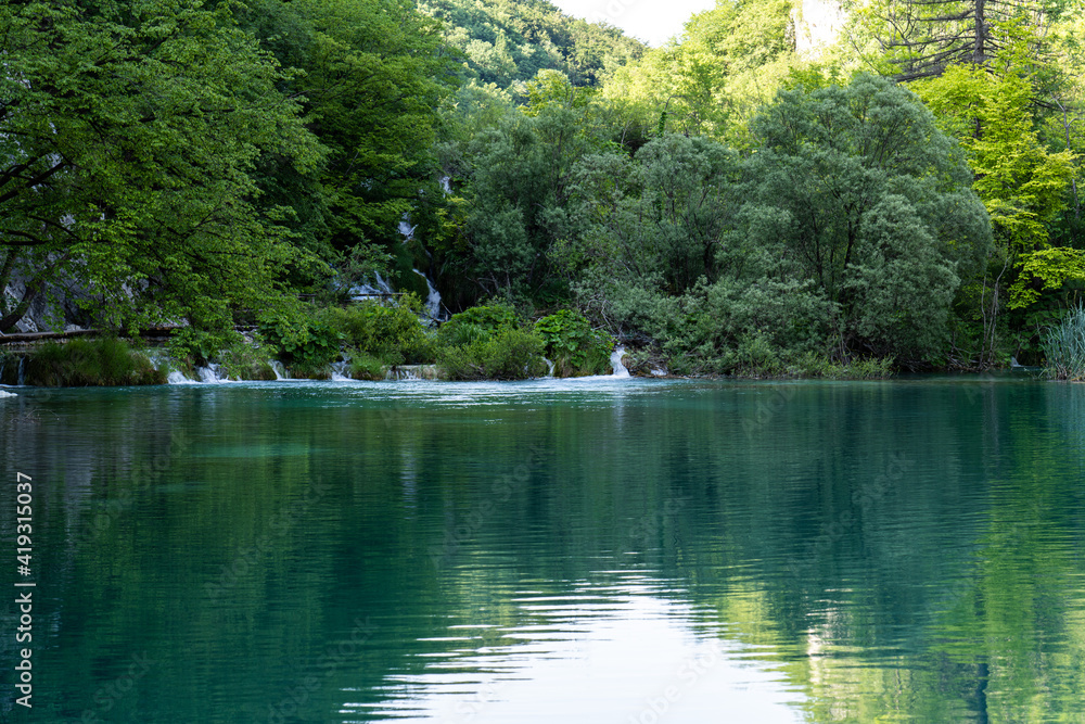 Beautiful landscape in the Plitvice Lakes National Park in Croatia Beautiful landscape in the Plitvice Lakes National Park in Croatia