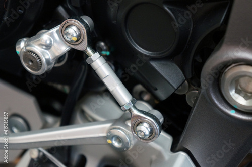 Photography Ball joints linkage rod of motorcycle gear