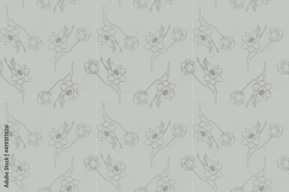 Fototapeta premium seamless floral background