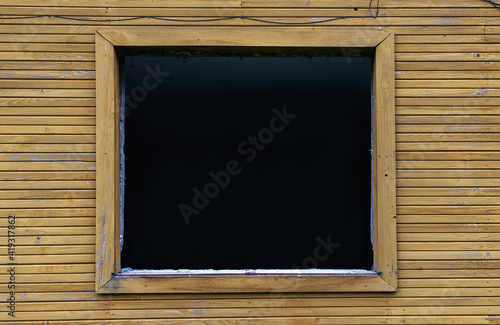 Empty window frame.