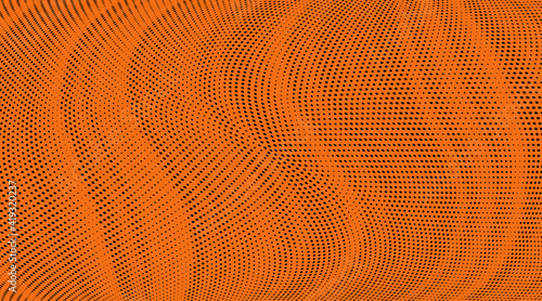 Bright wavy polka dot pop art halftone pattern
