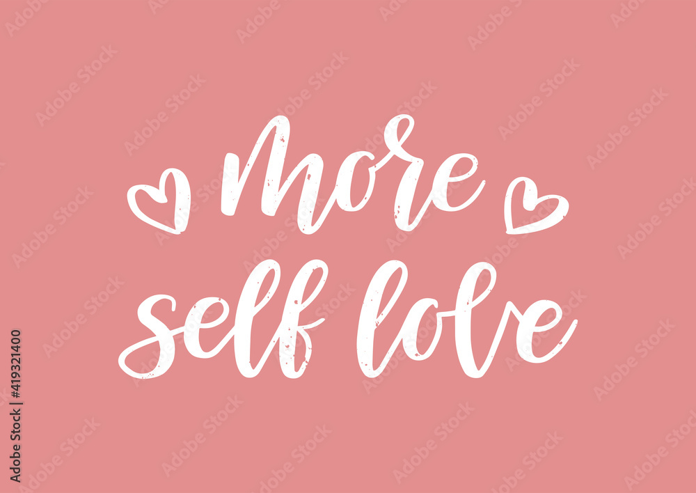 More self love hand drawn lettering. Self care quote. 