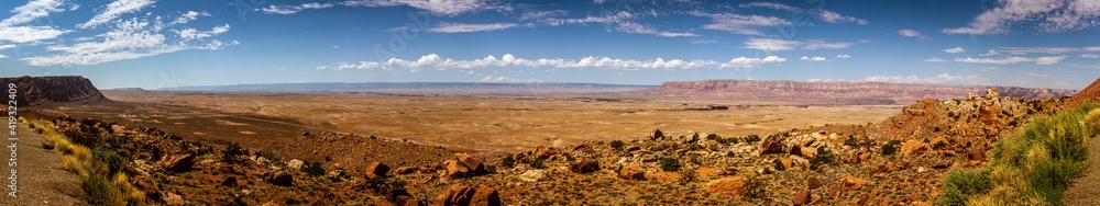 panorama shot of Colorado sandy desert in american nature