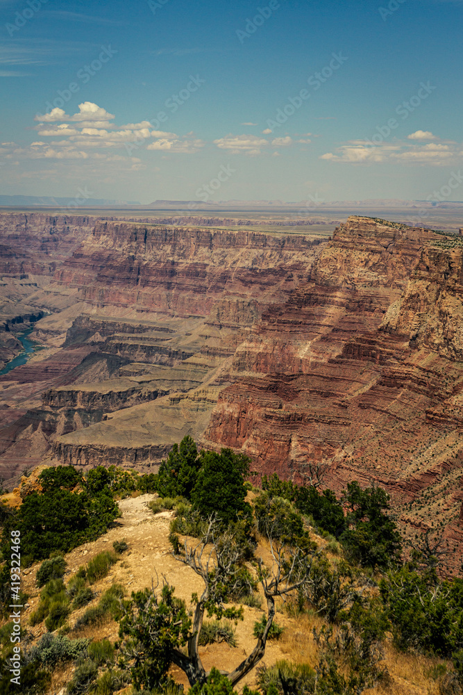 View of nature, clouds canyons and hills in south Grand Canyon rim national park in Colorado, America View of nature, clouds canyons and hills in south Grand Canyon rim national park in Colorado, America