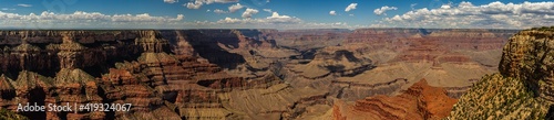 Panorama shot of hills, mountains and canyons in grand canyon antional park at sunny day, colorado