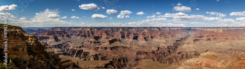 Panorama shot of hills, mountains and canyons in grand canyon antional park at sunny day, colorado © AllThings