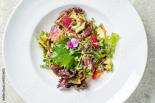 salad with beef photo