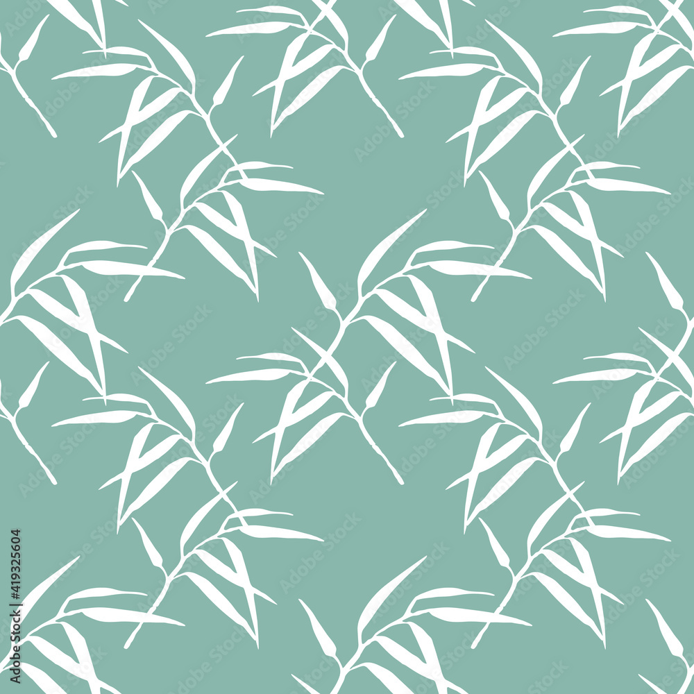 Floral seamless pattern with bamboo branches watercolour on color background. Hand drawn style. Perfect for paper, textile, wrapping and decoration. Floral seamless pattern with bamboo branches watercolour on color background. Hand drawn style. Perfect for paper, textile, wrapping and decoration.
