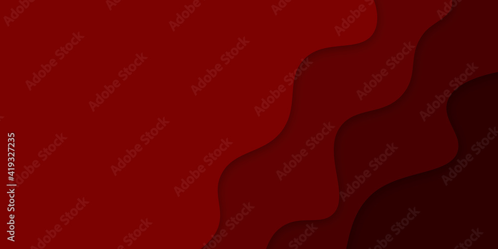 Abstract modern concept of red paper art style, banner Abstract modern concept of red paper art style, banner