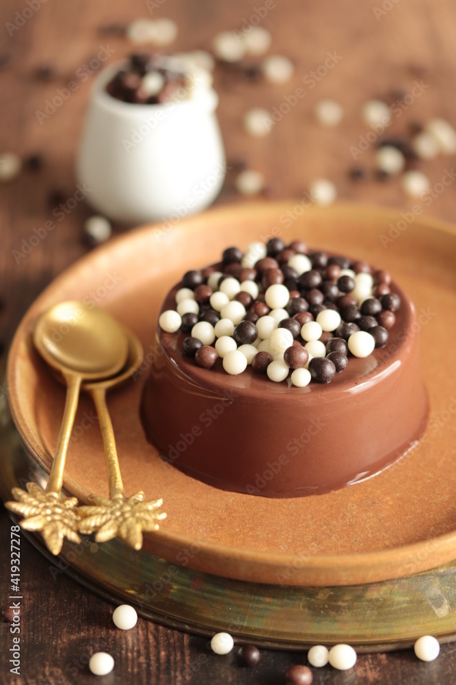 Fototapeta premium flan au chocolat