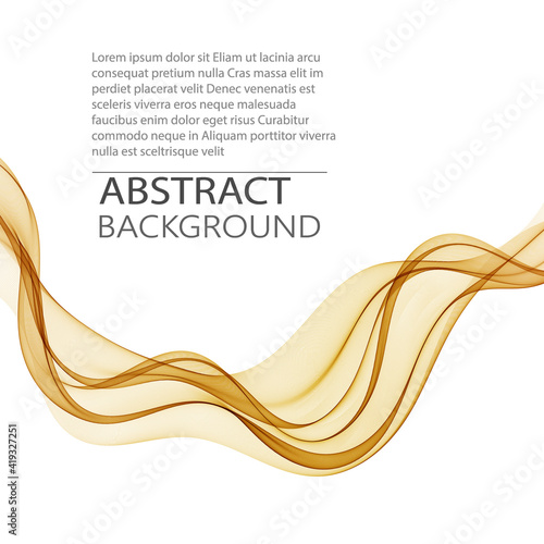 Vector Abstract smoky waves background. Template brochure design