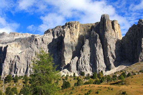 Sellagruppe Bergmassiv in den Südtiroler Alpen, Dolomiten, Italien, Europa